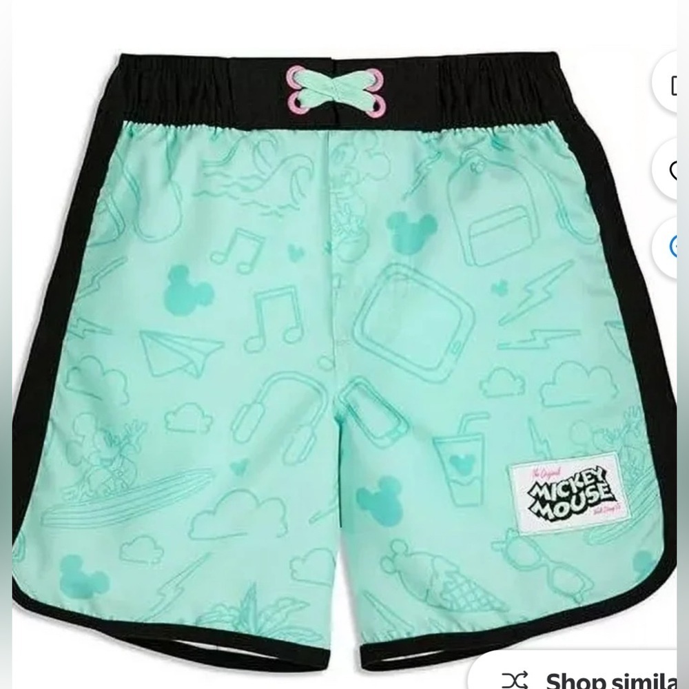 Disney Mickey Mouse Swim Trunks for Boys, Size 4 XS